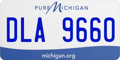 MI license plate DLA9660
