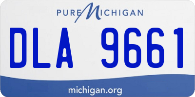 MI license plate DLA9661