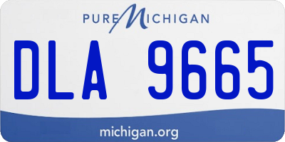 MI license plate DLA9665