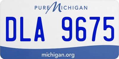 MI license plate DLA9675