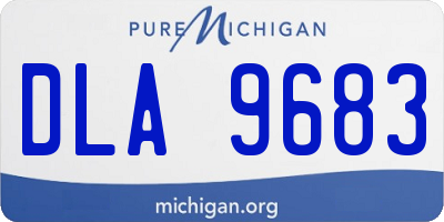 MI license plate DLA9683
