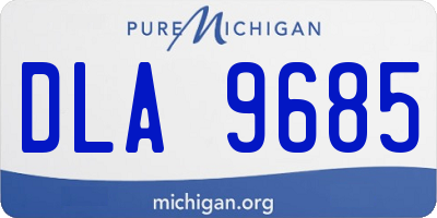 MI license plate DLA9685