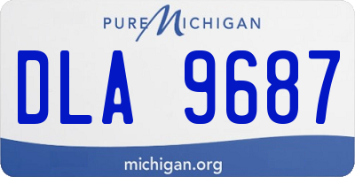 MI license plate DLA9687