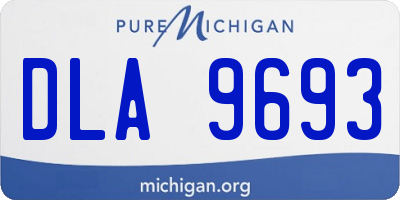 MI license plate DLA9693