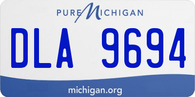 MI license plate DLA9694