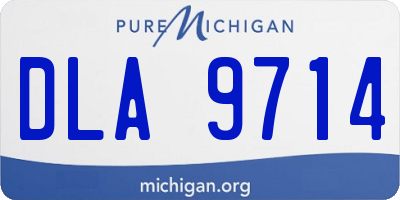 MI license plate DLA9714