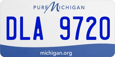 MI license plate DLA9720