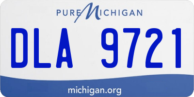MI license plate DLA9721