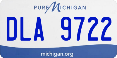 MI license plate DLA9722