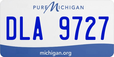 MI license plate DLA9727