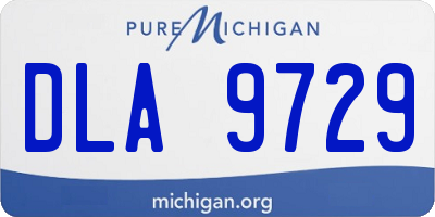 MI license plate DLA9729