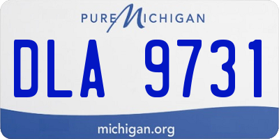 MI license plate DLA9731