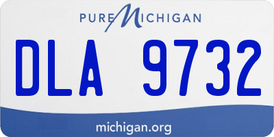 MI license plate DLA9732