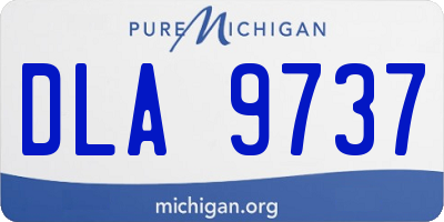MI license plate DLA9737