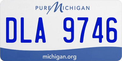 MI license plate DLA9746