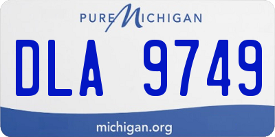 MI license plate DLA9749