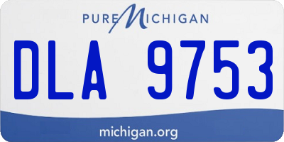 MI license plate DLA9753