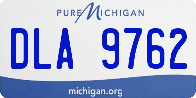 MI license plate DLA9762