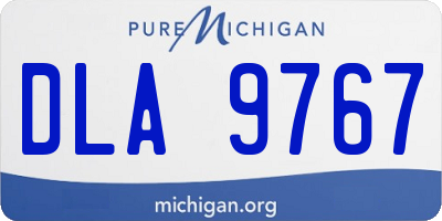MI license plate DLA9767