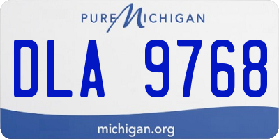 MI license plate DLA9768
