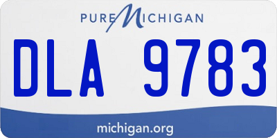 MI license plate DLA9783