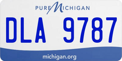 MI license plate DLA9787