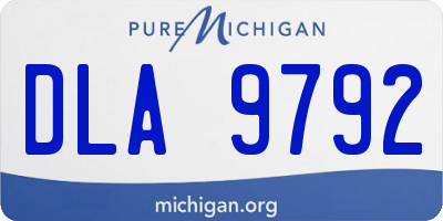 MI license plate DLA9792