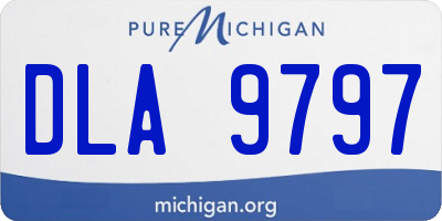 MI license plate DLA9797