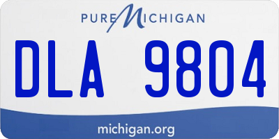 MI license plate DLA9804