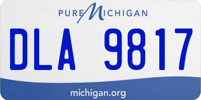 MI license plate DLA9817