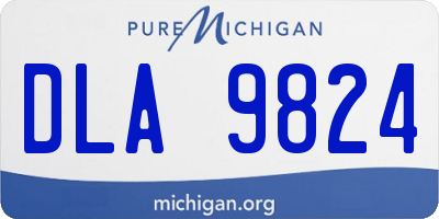 MI license plate DLA9824