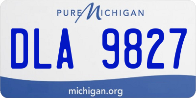 MI license plate DLA9827