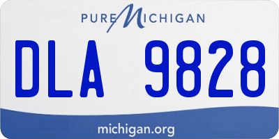 MI license plate DLA9828