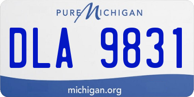 MI license plate DLA9831