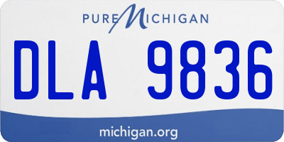 MI license plate DLA9836