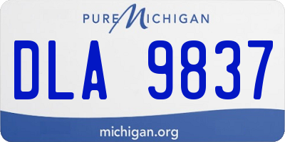 MI license plate DLA9837