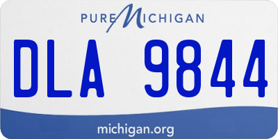 MI license plate DLA9844