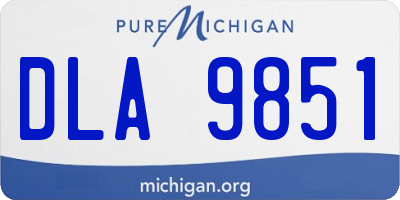MI license plate DLA9851