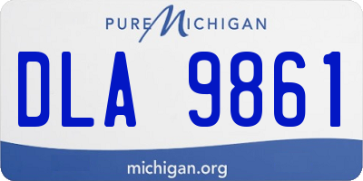 MI license plate DLA9861