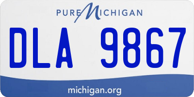 MI license plate DLA9867