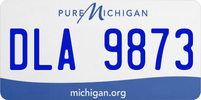 MI license plate DLA9873