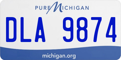 MI license plate DLA9874