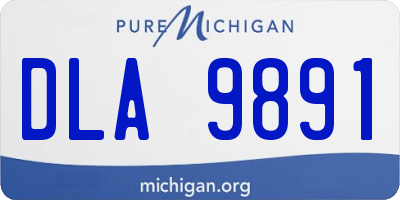 MI license plate DLA9891