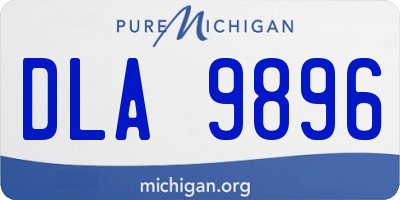 MI license plate DLA9896