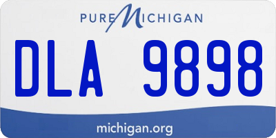 MI license plate DLA9898