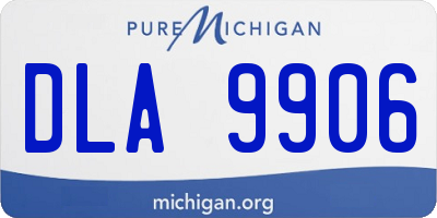 MI license plate DLA9906