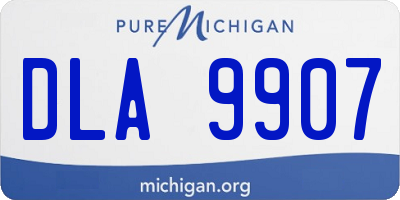 MI license plate DLA9907