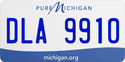 MI license plate DLA9910