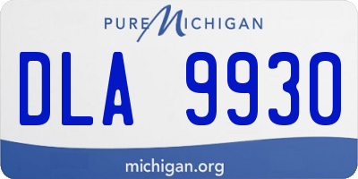 MI license plate DLA9930