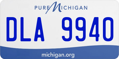 MI license plate DLA9940
